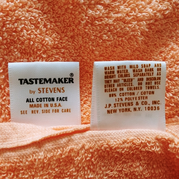 Peach Vintage Bath and Hand Towel Set - Picture 4 of 4
